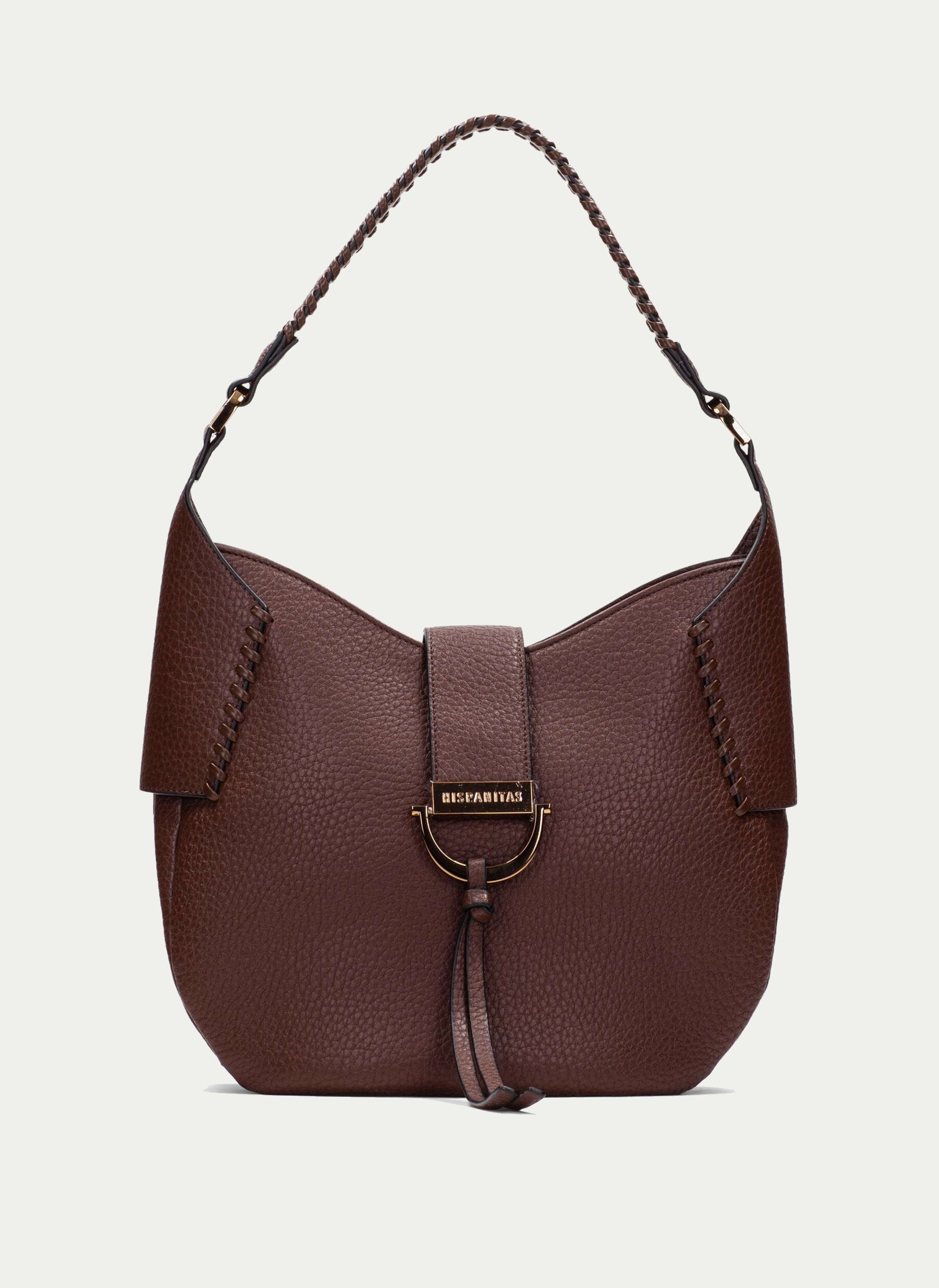 HISPANITAS ® Bolso Shopper Abalorio Grained