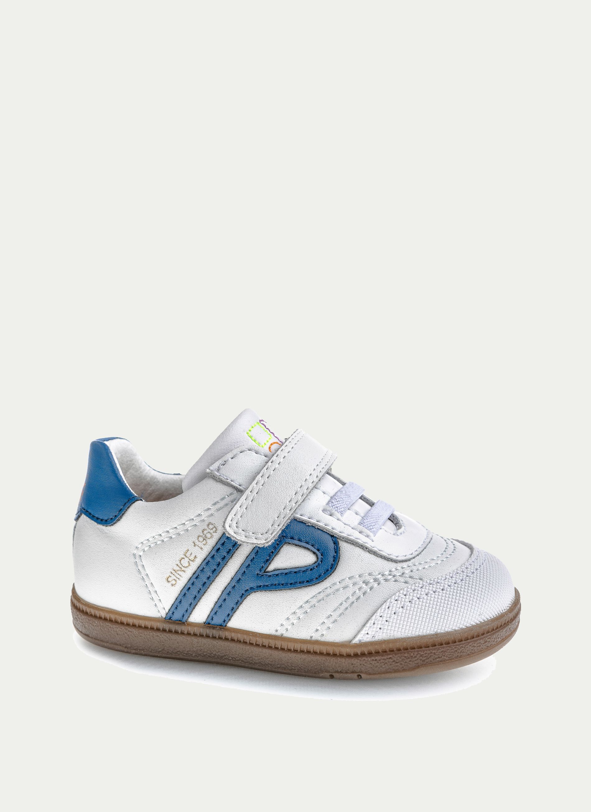 PABLOSKY ® Sneaker Peque Cordon+Tira Adherente Logo Doble 'P' Sax