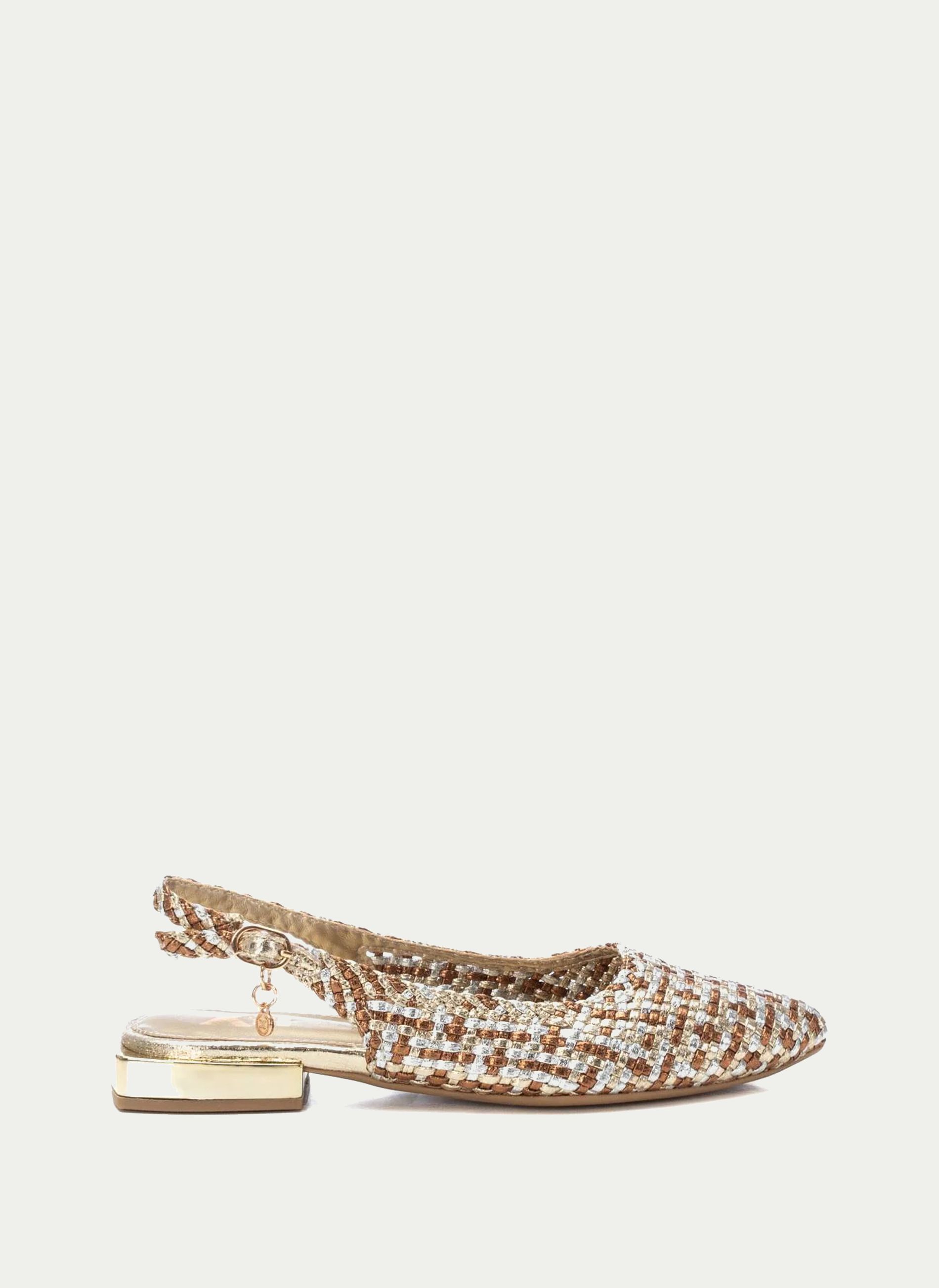 Xti ® Zapato Abierto Atrás Trenzado Metalizado