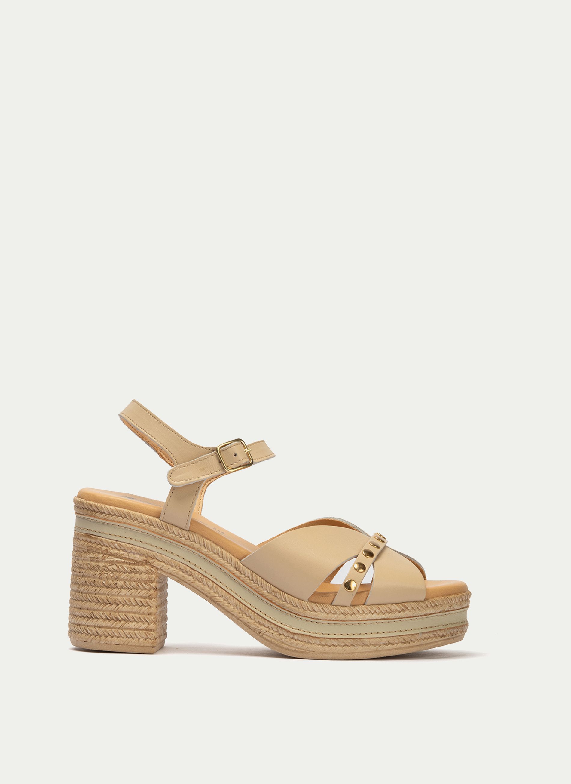 PITILLOS ® Sandalia Remaches Tacon Yute