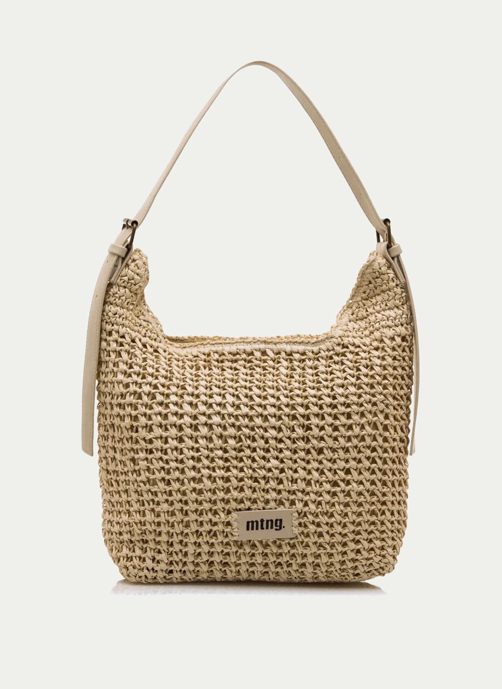 mtng ® HORA. Bolso Hobo Rafia
