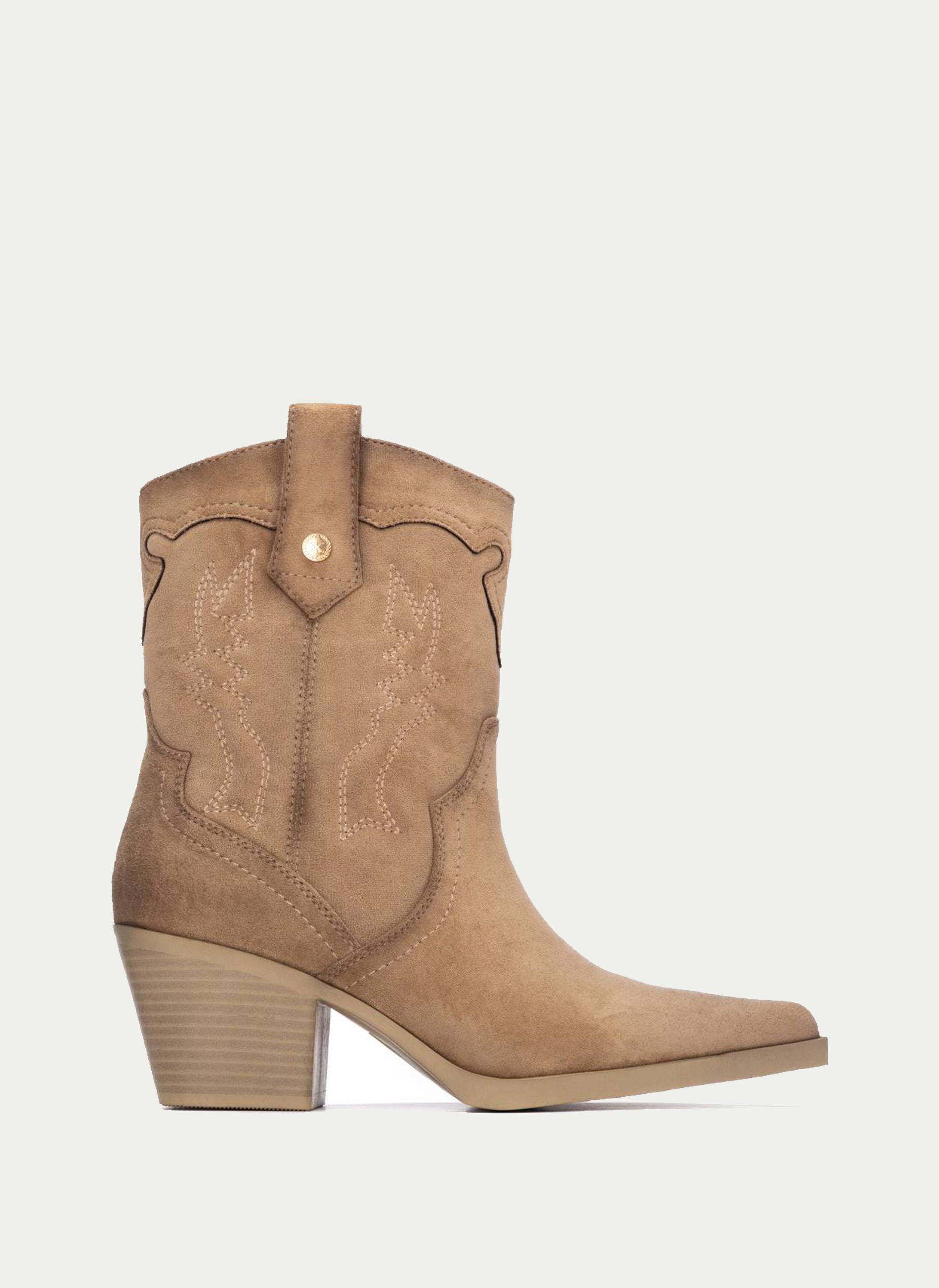 Xti ® Botin Tejano Antelina Tacón Medio