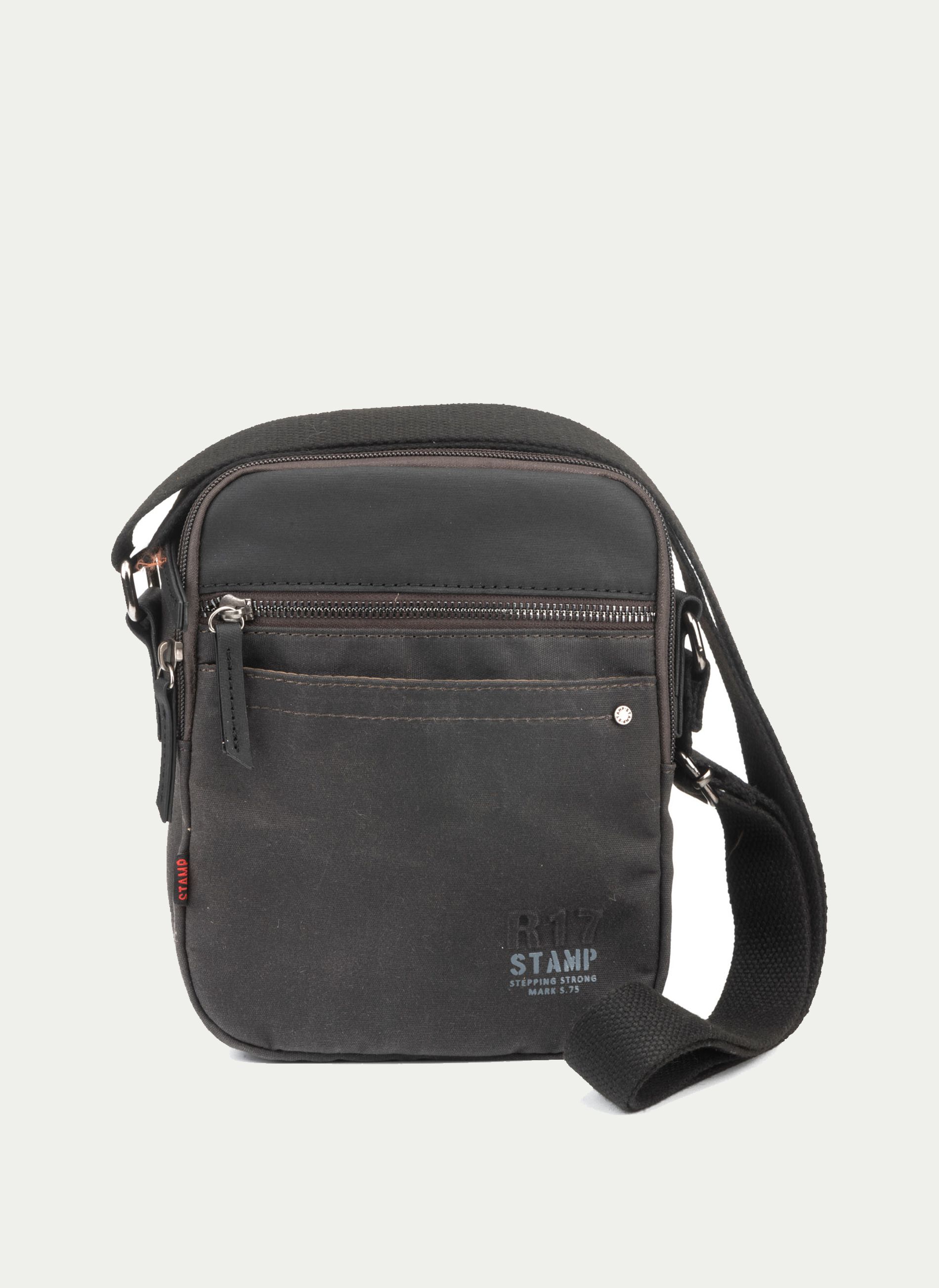 STAMP ® Bandolera Hombre Lona  Lavada 22x18x7