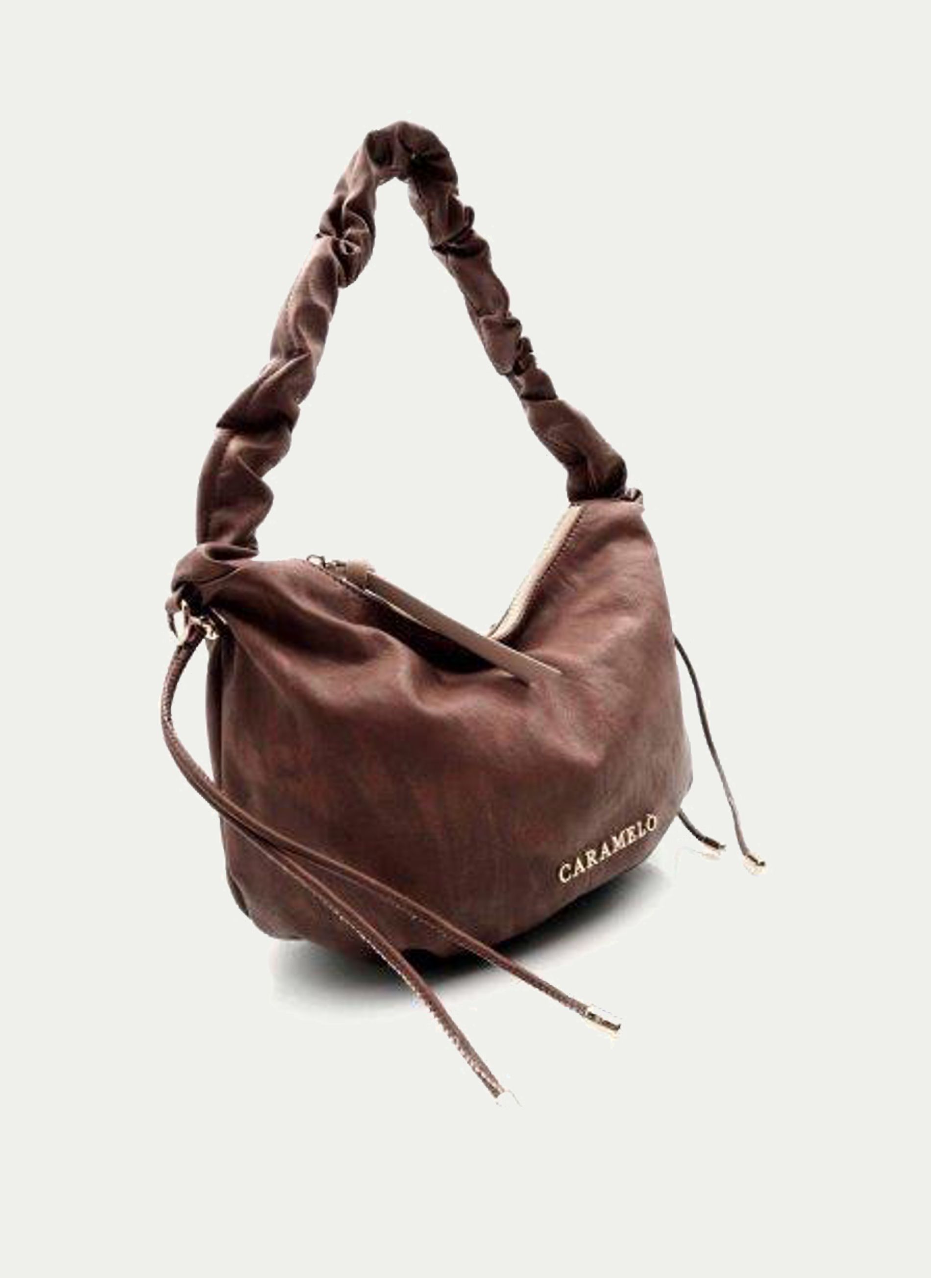 CARAMELO ® Bolso Hombro Plisado Morbido 28 x 14 x 19