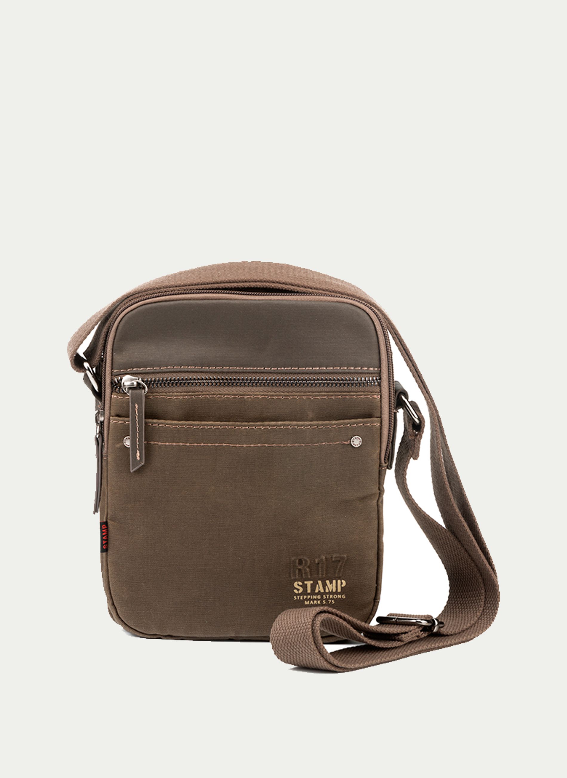 STAMP ® Bandolera Hombre Lona  Lavada 22x18x7