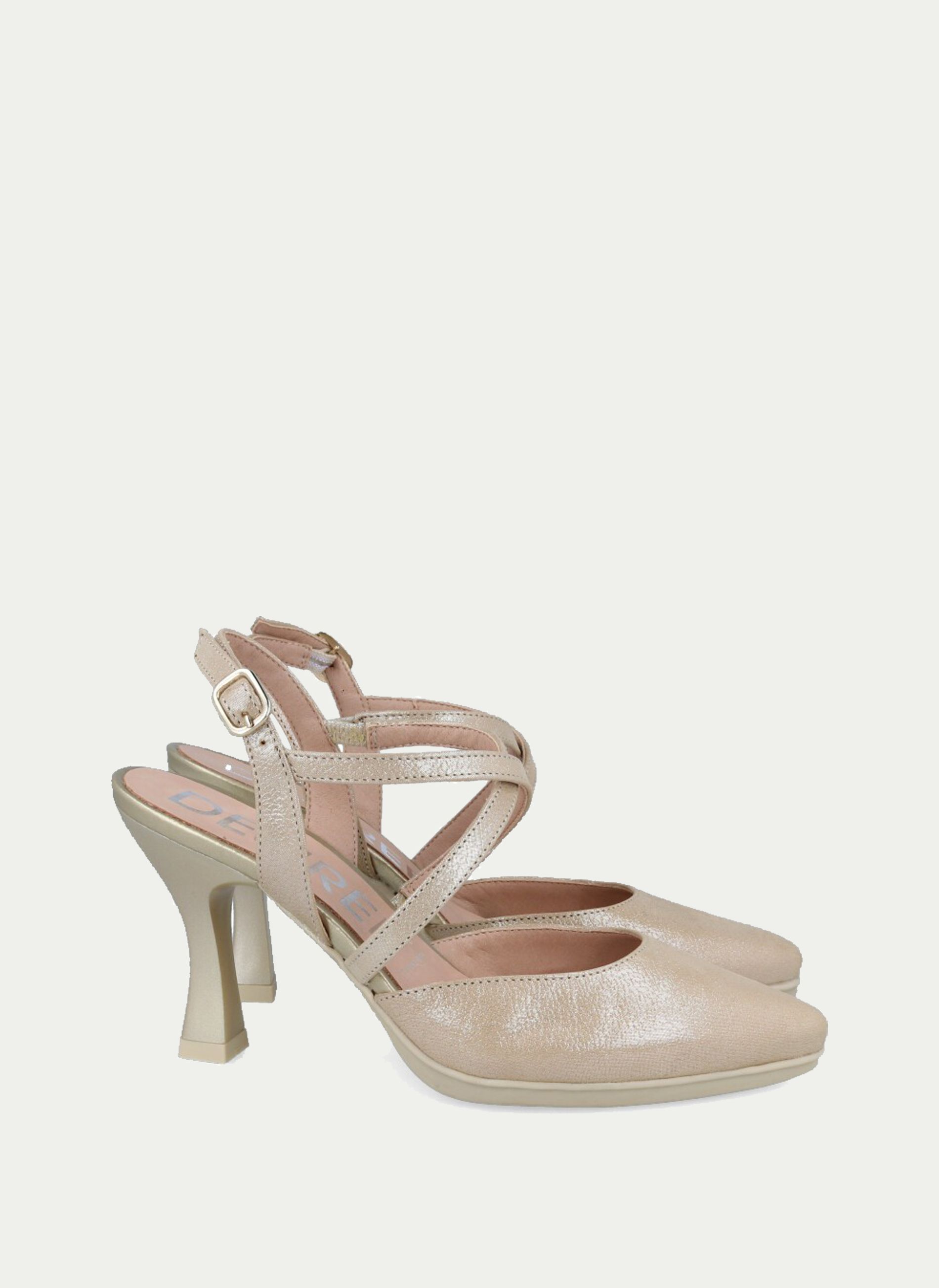 DESIREÉ ® Zapato Abierto Atras Tiras Cruzadas Tacón Alto