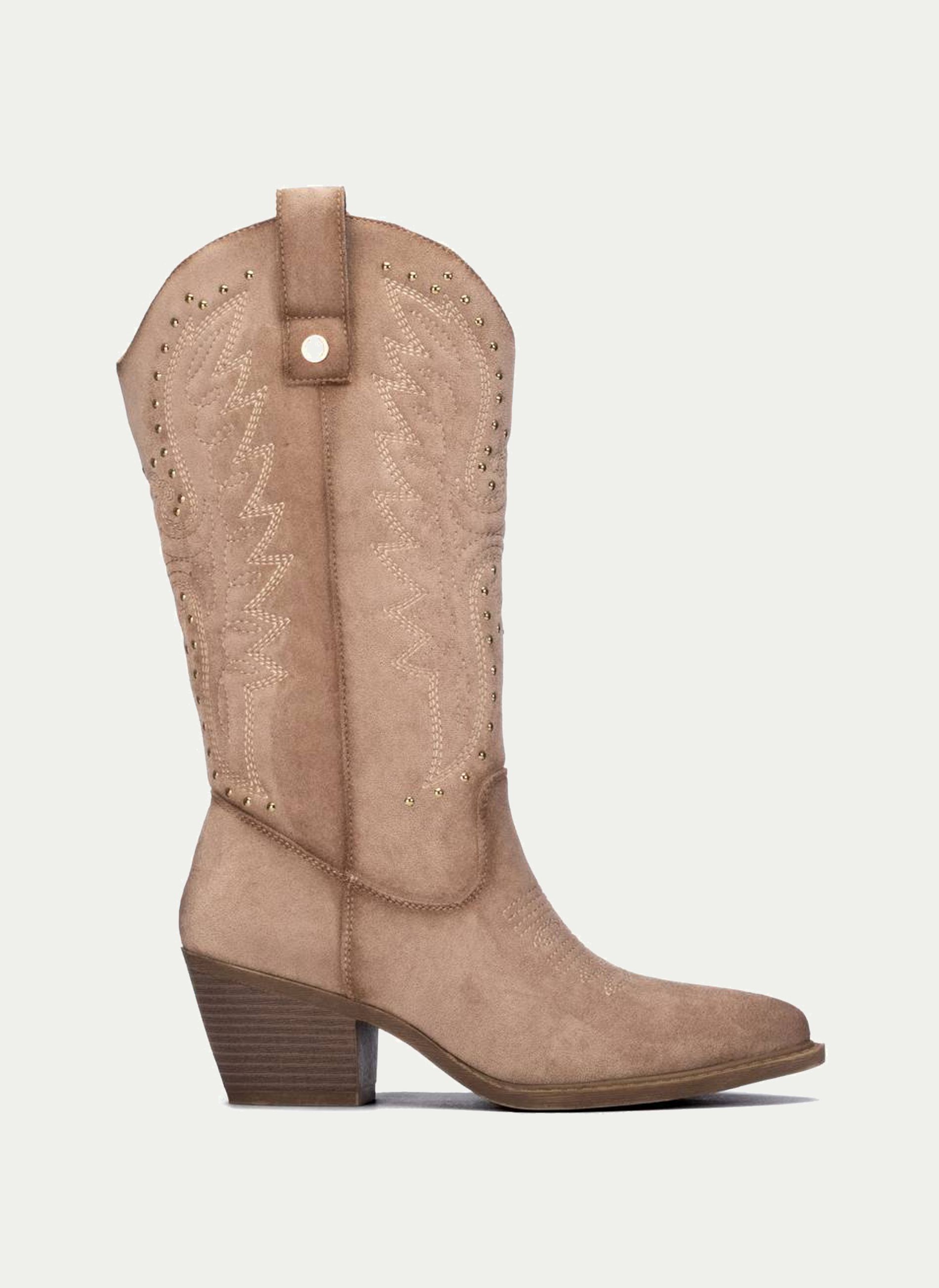 Xti ® Bota Alta Tejana en Antelina Tacón Medio
