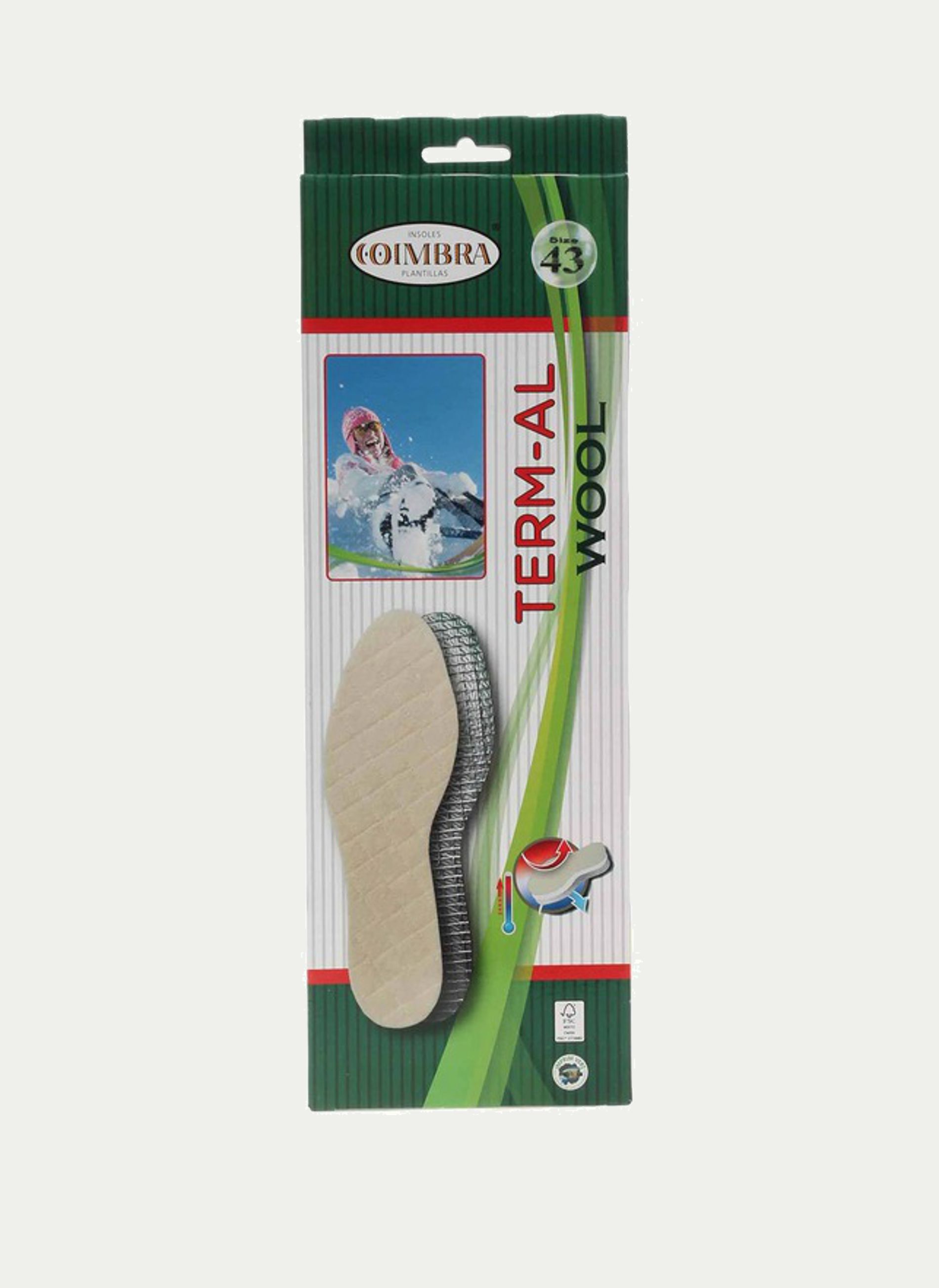 Plantillas Coimbra ® TERMAL Plantilla Lana Natural y Aluminio – Protección contra el Frío