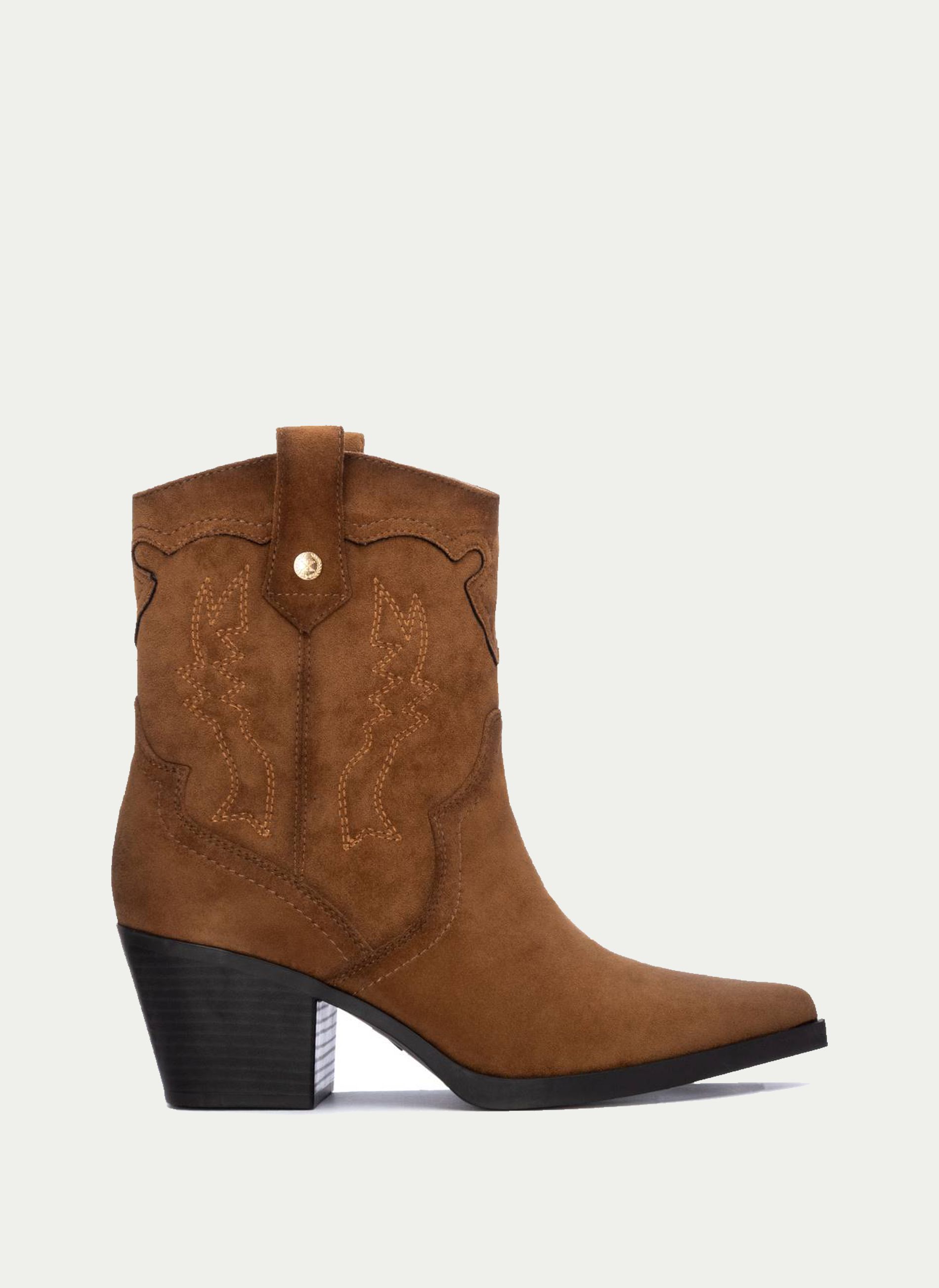 Xti ® Botin Tejano Antelina Tacón Medio