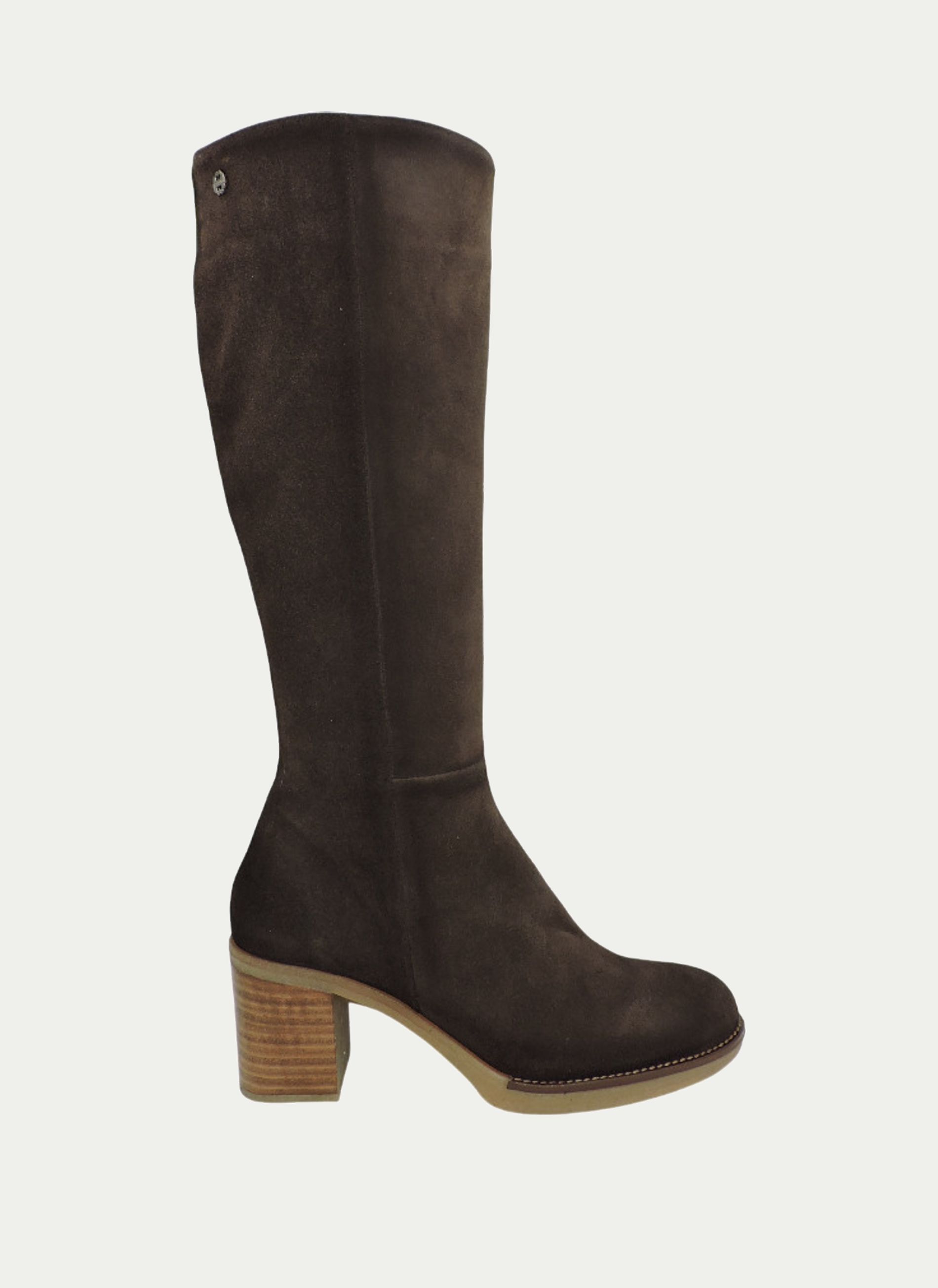 porronet ® TINA. Bota Alta Crepé Tacón Medio