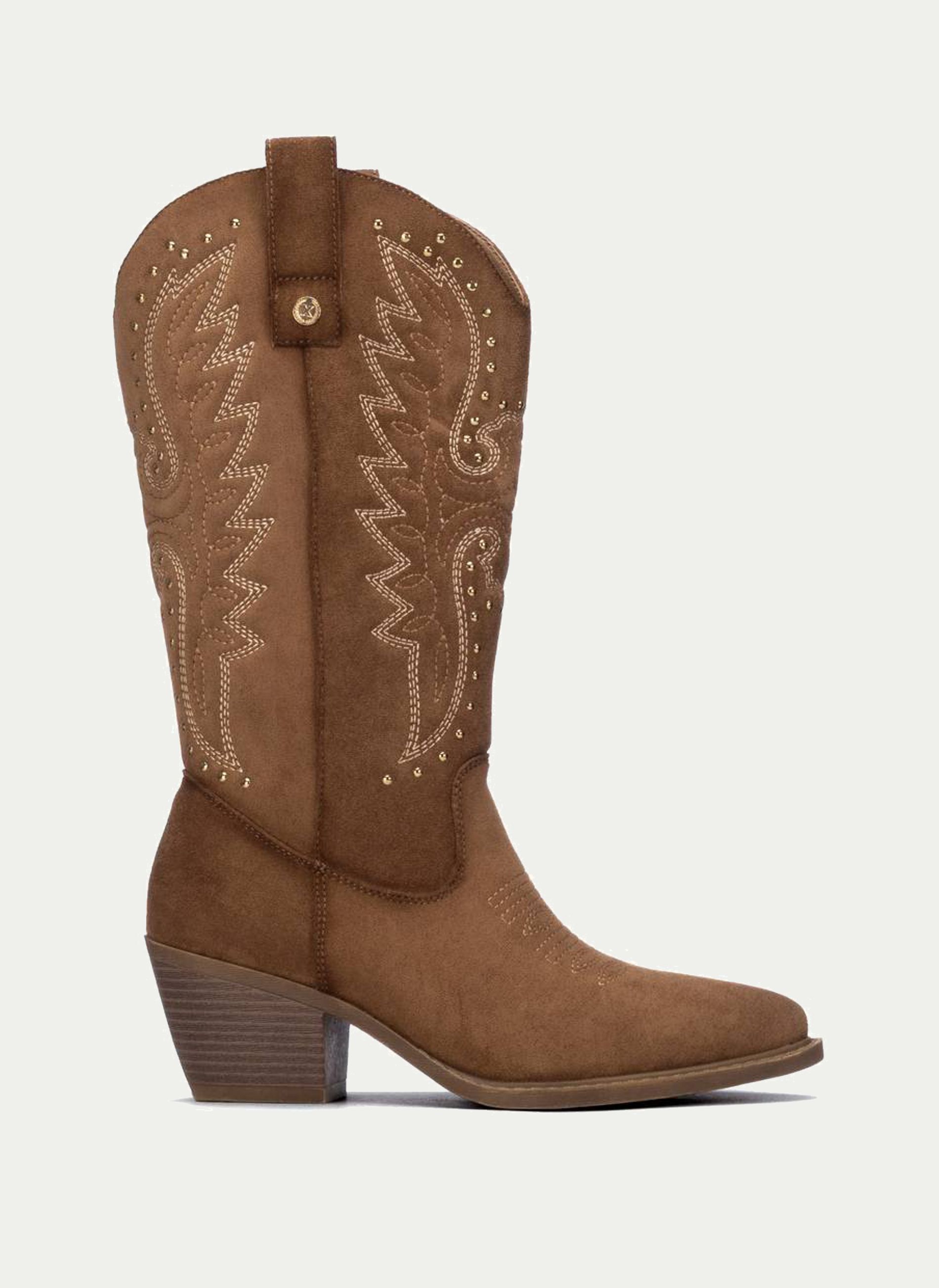Xti ® Bota Alta Tejana en Antelina Tacón Medio