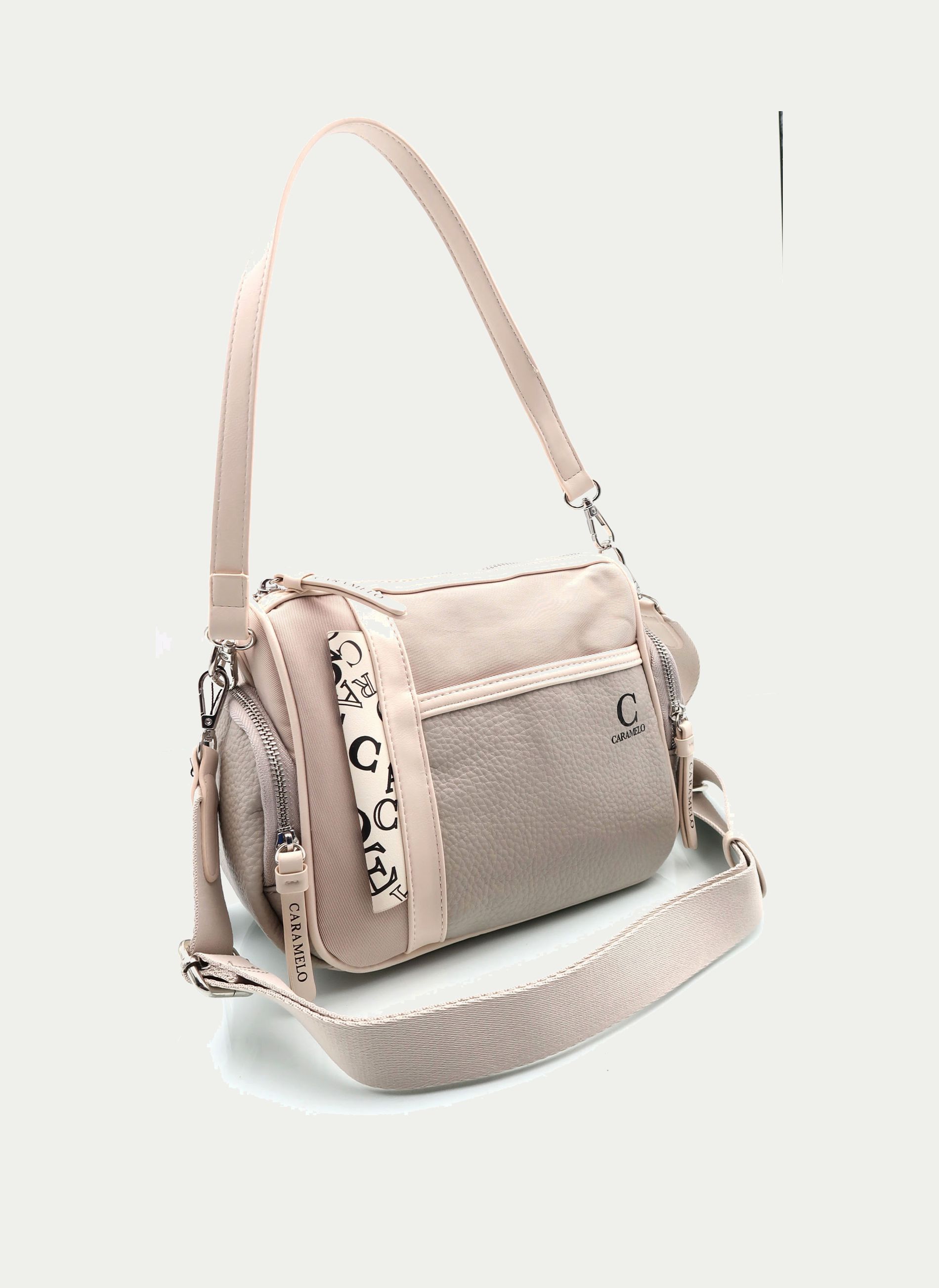 CARAMELO ® NORA. Bolso de Hombro Combinado
