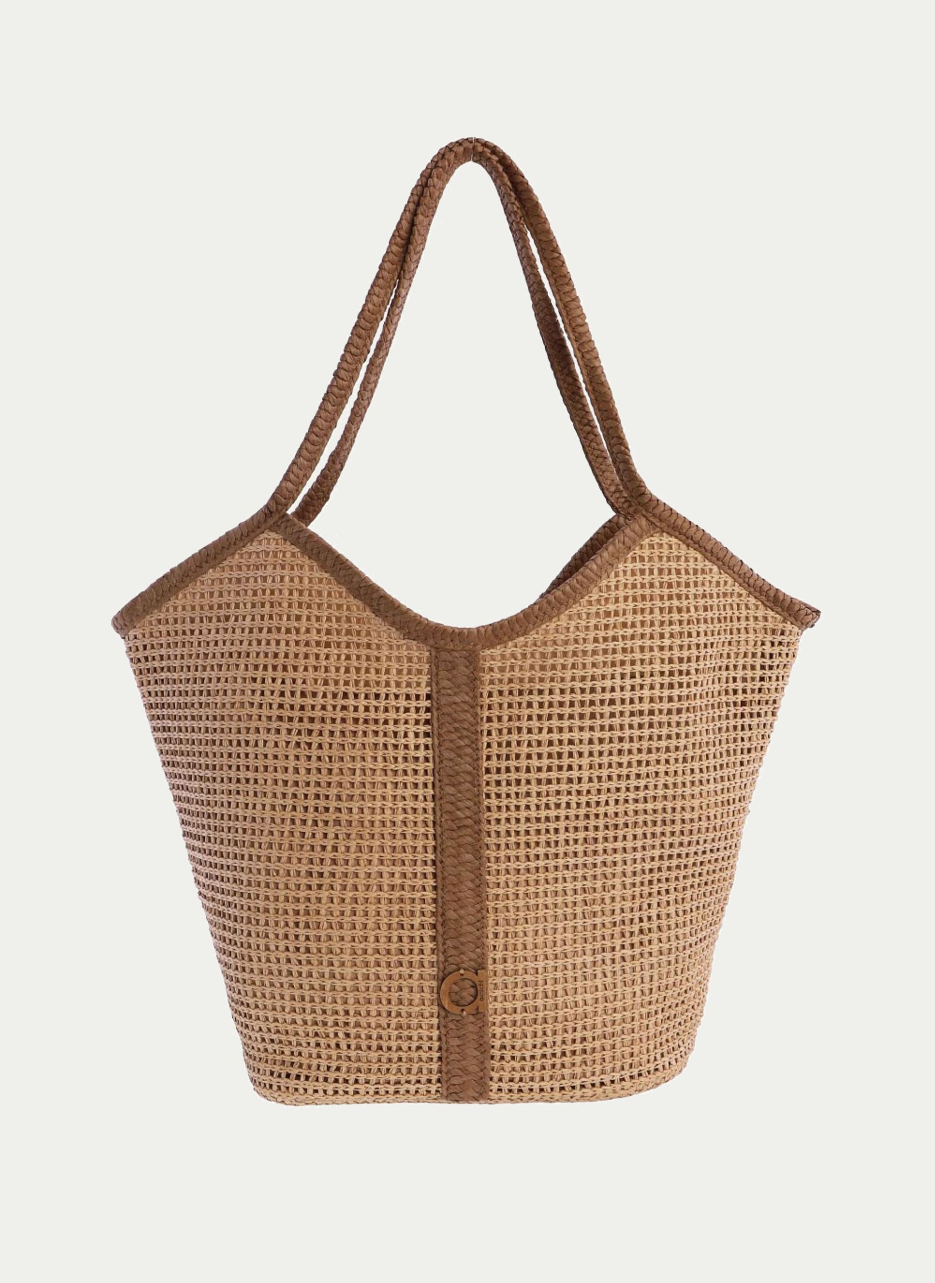 amichi ® Bolso de Hombro Rafia Trenza