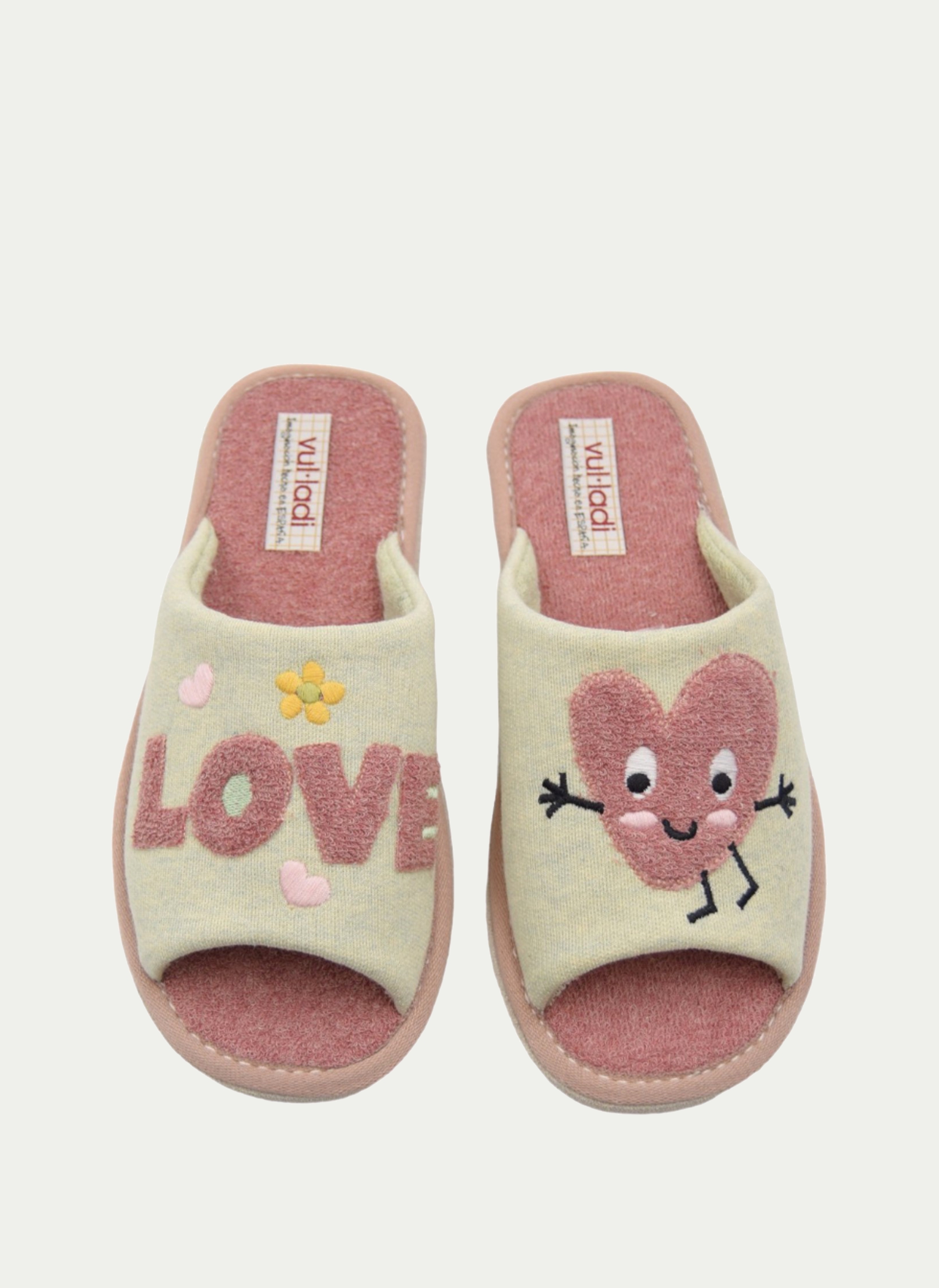 vul-ladi ® Zapatilla de Pala Love Twin Toalla Poroso Especial Parquet